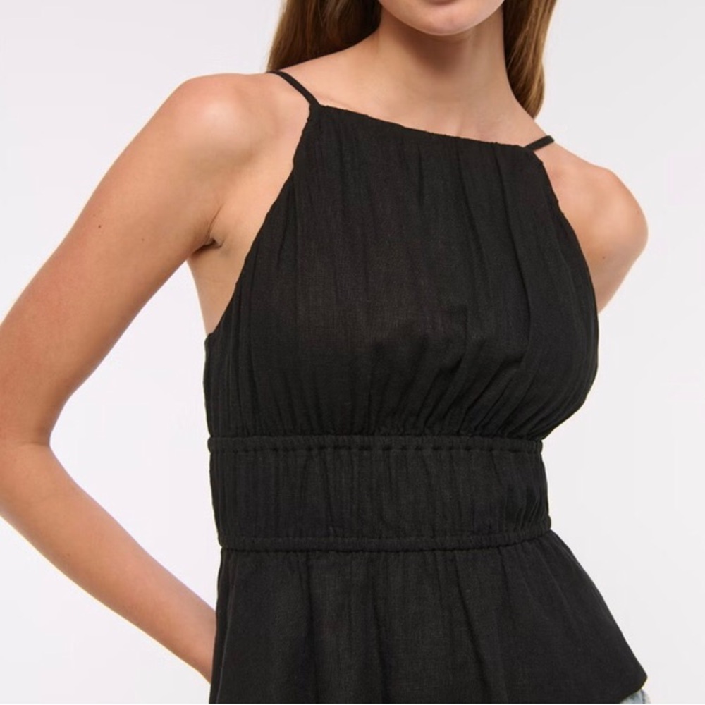 Michael Kors NWT Cotton Smocked Halter Top Size M